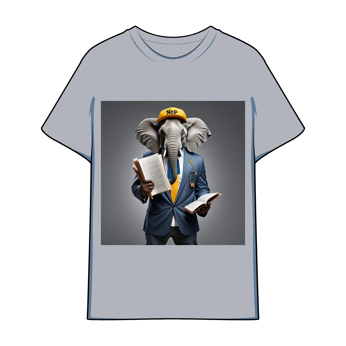 Well Dressed Elephant on T shirt