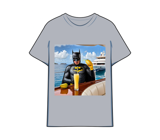 T shirt with BatMan on a Boat