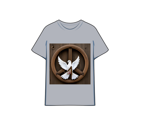Dove and Peace Sign on T shirt